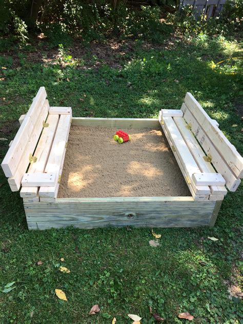 I made a Sandbox with benches Diy, Diy projects, Projects