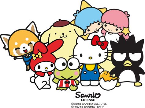 a picture of all the hello kitty characters