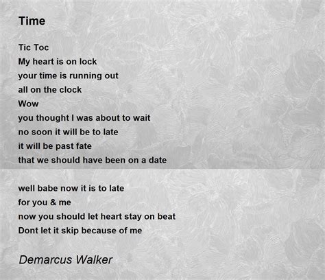 a poem about time