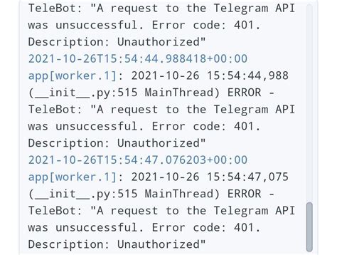 a request to the telegram api was unsuccessful error code 400