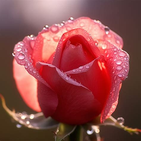 Rose with Dew Drops