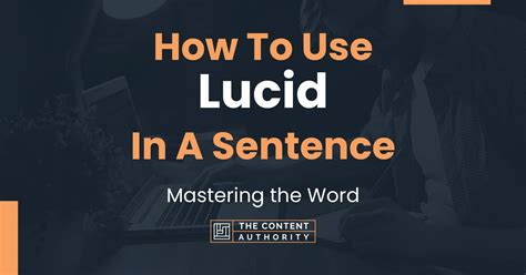 a sentence with the word lucidity