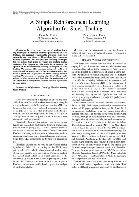 a simple reinforcement learning algorithm for stock trading