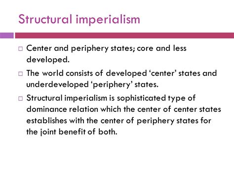 a structural theory of imperialism