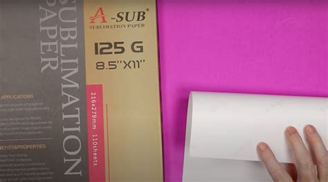 A Sub Sublimation Paper Instructions