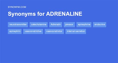 a synonym for adrenaline is