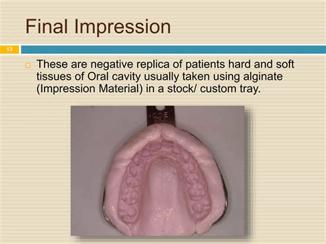 A Type Of Final Impression Material Used For The Fabrication Of A Partial Is