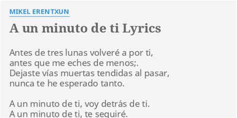 3 A un minuto de ti YouTube