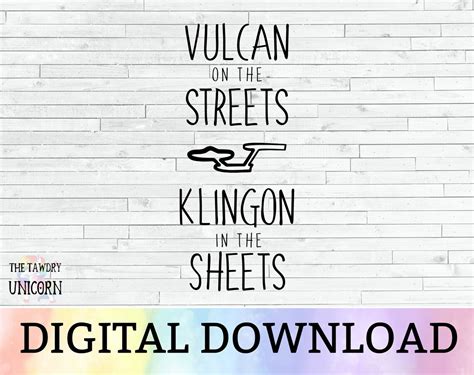A Vulcan In The Streets A Klingon In The Sheets
