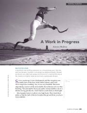 A Work In Progress By Aimee Mullins Summary