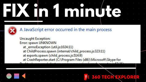How To Fix A JavaScript Error Occurred In The Main Process Discord JavaScript Error YouTube