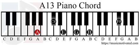 a13 chord piano