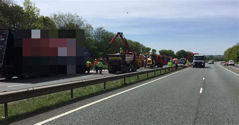 a14 lorry crash today