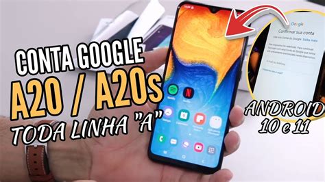 a20s conta google android 11