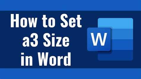 a3 size in word document