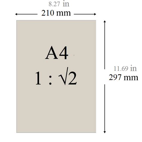 a4 sheet size mm