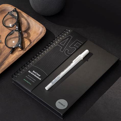 A5 Dot Grid Notebook Black Paper