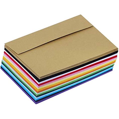 a9 colored envelopes with window