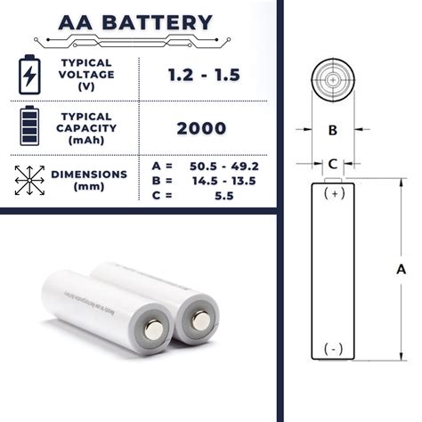 aa size battery dimensions