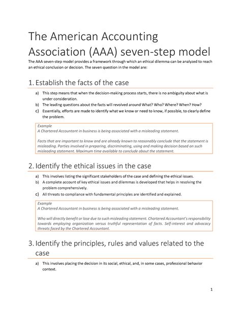 Aaa Model Example