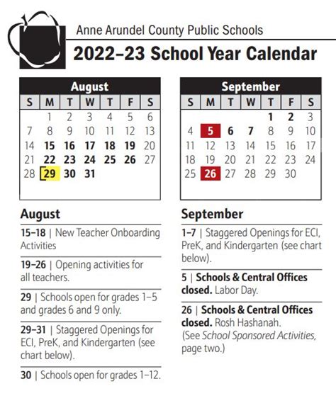 Aacps Calendar 202223 Pdf Customize and Print