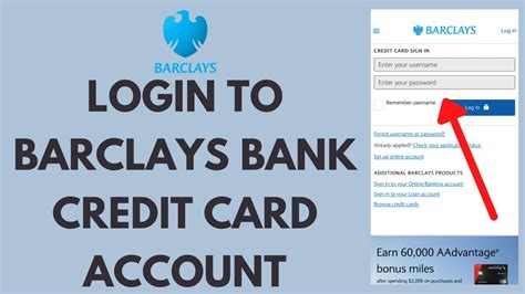 aadvantage barclays credit card login page