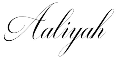 aaliyah cursive writing