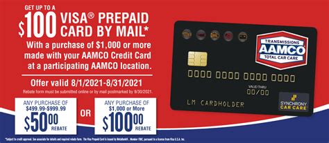 aamco credit card rebate