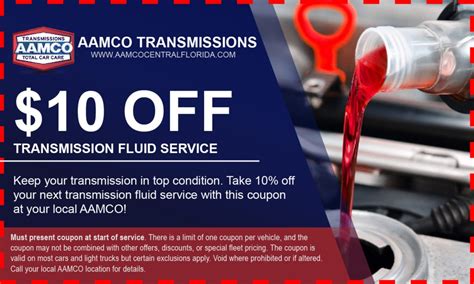 aamco transmission fluid change coupon