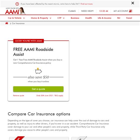 aami comprehensive car insurance login