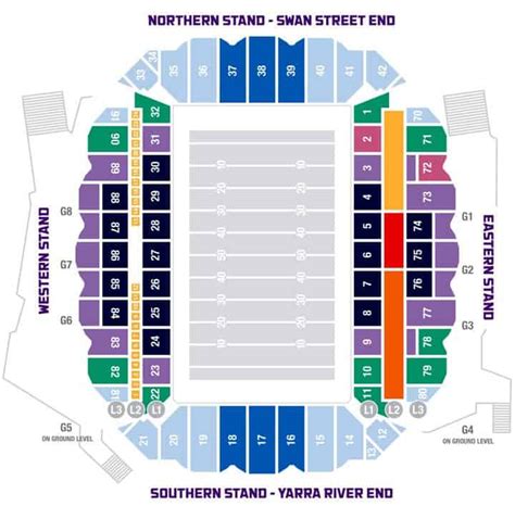 aami park seating map melbourne storm