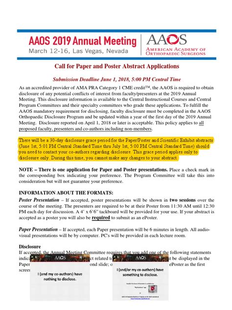 aaos abstract guidelines