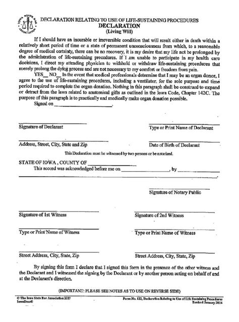 Aarp Free Printable Living Will