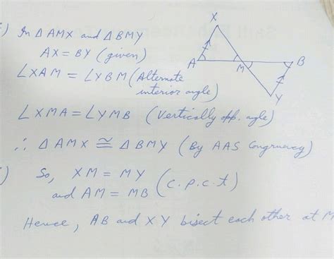 ab is a line segment ax and by are two equal line segments