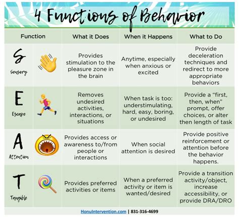 aba functions of behavior examples