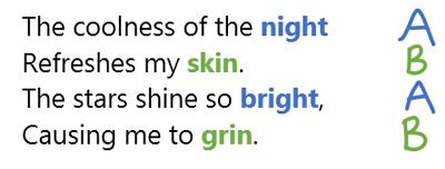 abab rhyme scheme poem examples