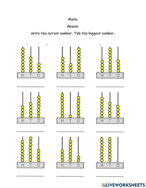 abacus worksheets for grade 3