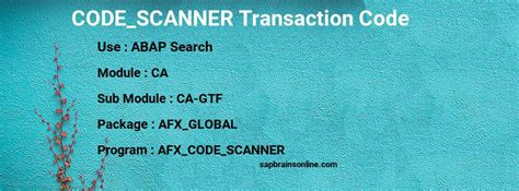 abap code scanner transaction