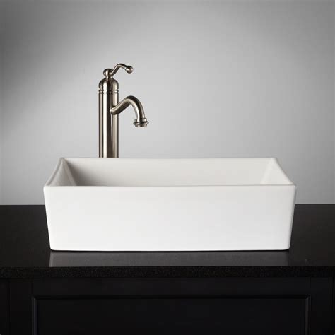 abbett rectangular porcelain vessel sink