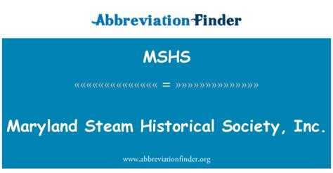 abbreviation for maryland historical society