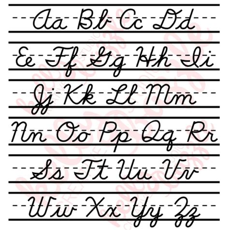 Abc Chart In Cursive