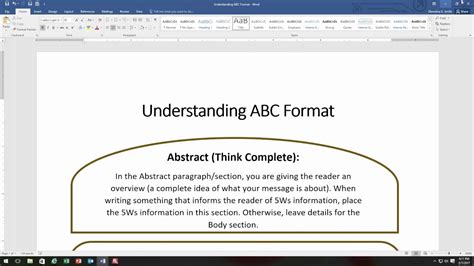 abc format writing examples