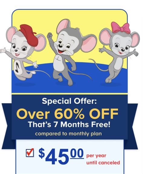 abc mouse yearly subscription cost