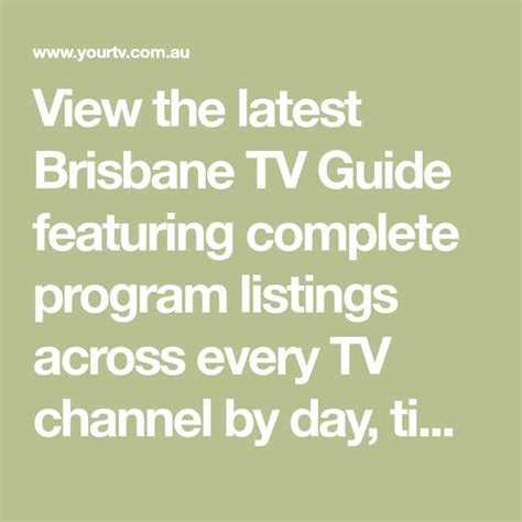 abc tv program guide brisbane