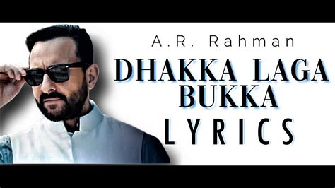 abc/dhakka laga bukka lyrics and video song ar rahman nakul abhyankar tandav