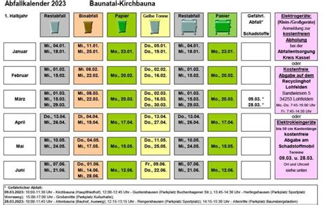 abfallkalender 2023 kassel stadt