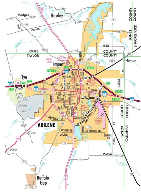 Abilene Texas Street Map 4801000