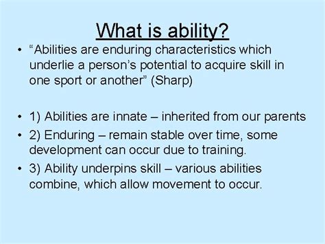 ability meaning and examples in life