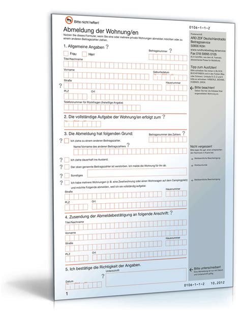 Rundfunk Abmelden Musterbrief