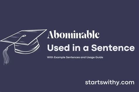 abominable in a sentence examples